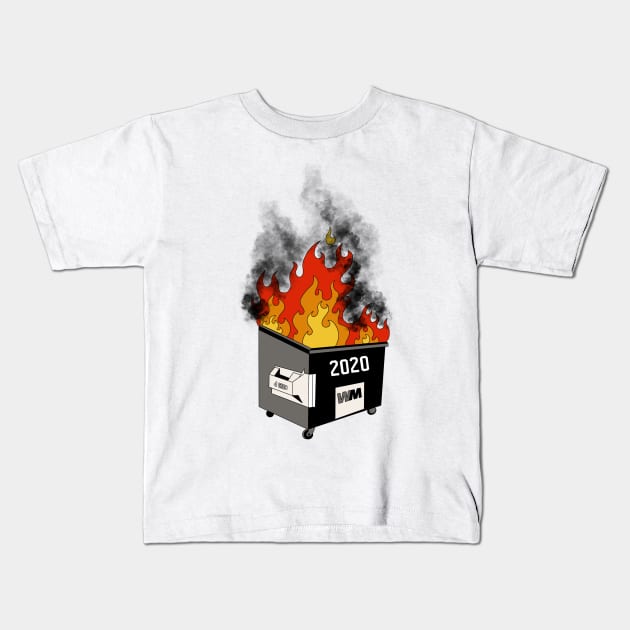 Dumpster Fire Kids T-Shirt by marissafv